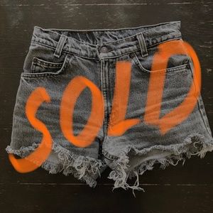 Vintage Levi's Student Fit Orange Tab Gray 550 Cutoffs